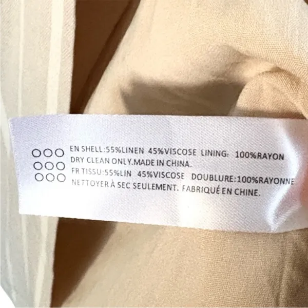 NWT Anthropologie En Saison Cecilia Puff Sleeve Linen Blend Mido Dress Size XS - Image 9