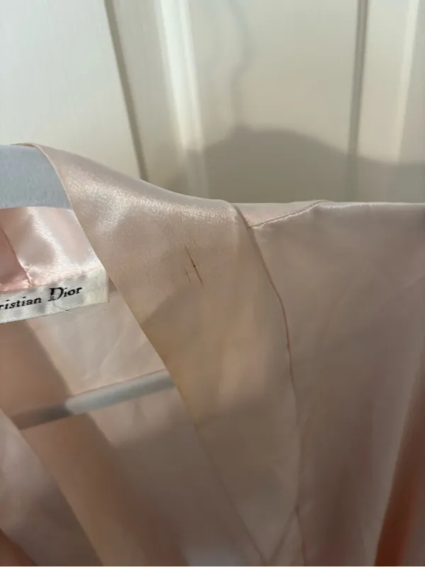 Christian Dior Pink Satin Lace Robe - Image 5