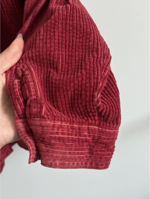 L.L.Bean Women's Corduroy Button-Up Shirt Jacket Red XL Cotton - Image 8