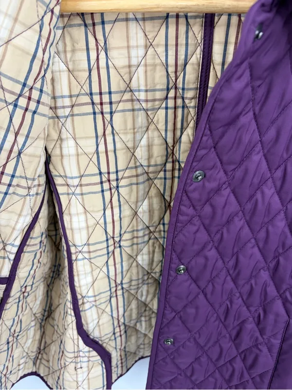 L.L. Bean Diamond quilted snap front purple lightweight jacket women’s SP - Image 5