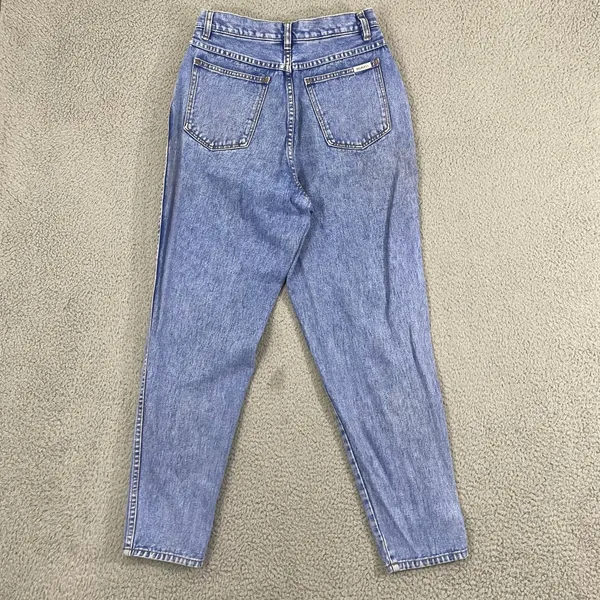 VTG Bill Blass Acid Wash Mom Jeans Women 10 Blue Pleated High Waist 90s Denim - Image 7
