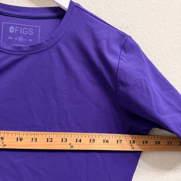 Figs Palmer Ribbed Long-Sleeve Underscrub purple Dark Purple Size Medium - Image 10
