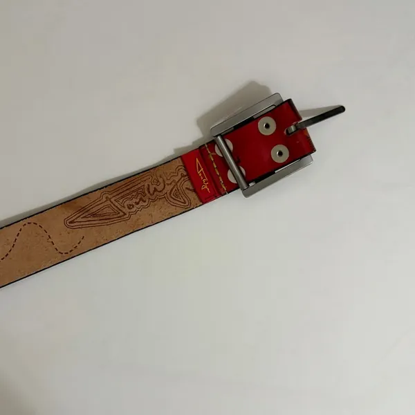 Unisex JON WYE Leather Paisley Belt Western Retro Made in USA Men Women 46.5" - Image 10