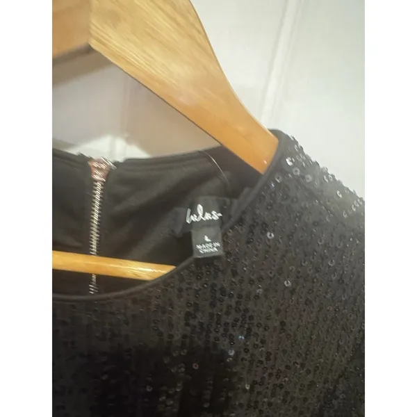 Lulus Women's Black Sequin Mini Dress Size L - Image 6