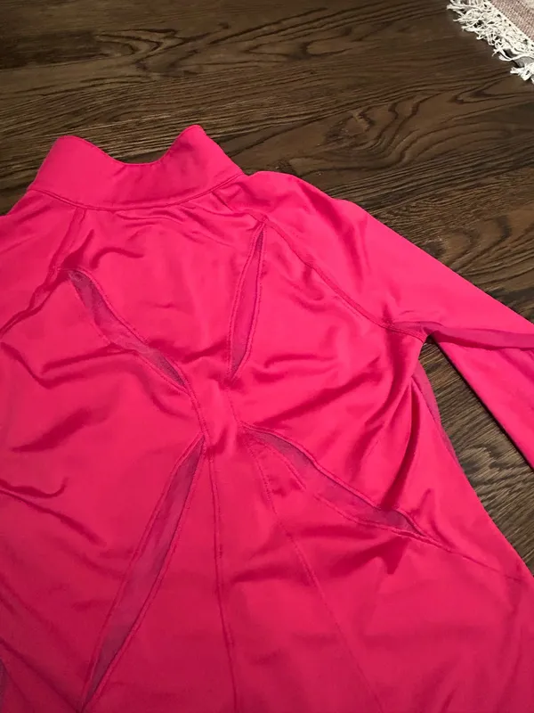 Pink long sleeve ASICS workout zip up   - Image 5