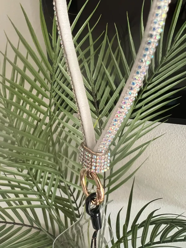Rhinestone Keychain White - Image 2