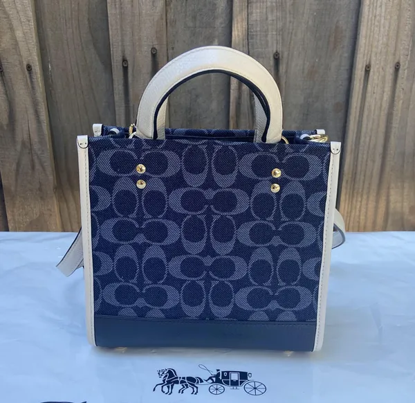 Coach Dempsey Tote 22 In Signature Jacquard With Coach Patch C5638 - Image 3