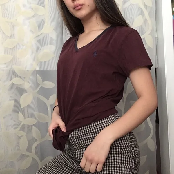 100% burgundy Ralph Lauren sport top‎ - Image 2