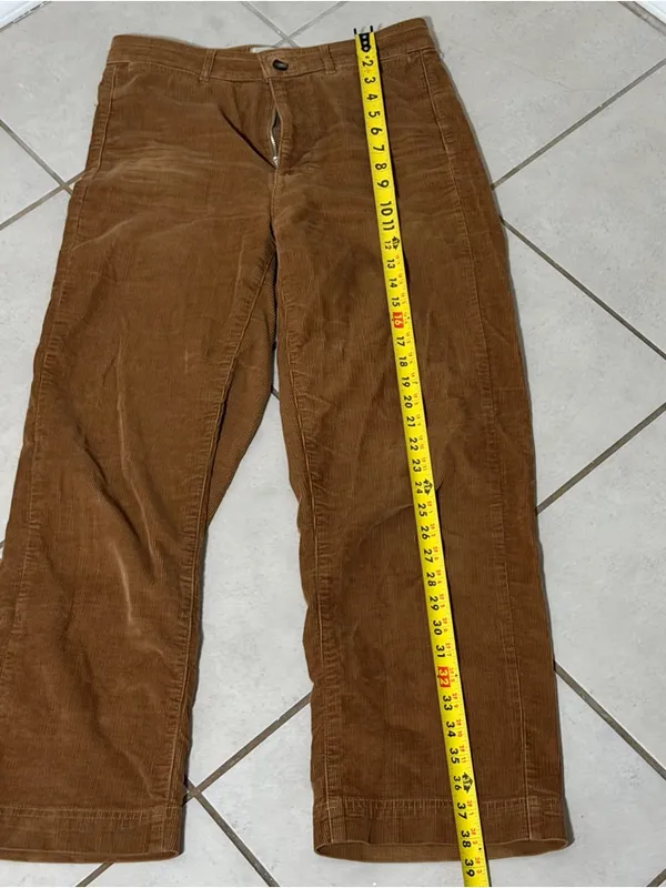 Everlane Women Brown Fall Corduroy Pants Classic Straight‎ Fit size 6 - Image 9