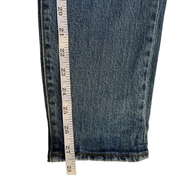 Levi's Premium Wedgie Straight Leg Jeans Womens Blue Denim‎ 25x27.5 Button Fly - Image 12