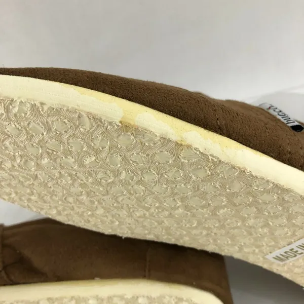 Bucco Womens Espadrille Flats Faux Suede Slip On Brown Size 10 - Image 5