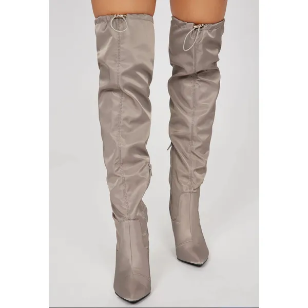 Mata Shoes NIB‎ Cold Hearted Taupe Over The Knee Boots - Size 8.5 ***Item: B13 - Image 2