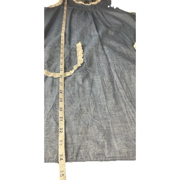 Tuckernuck Chambray Lotte Blue Dress Lace Trim S pockets‎ cottagecore cover-up - Image 8