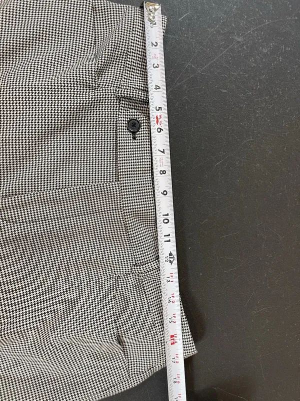 Lauren Ralph Lauren Black White Houndstooth Pants Size 12 Office Academia READ - Image 15