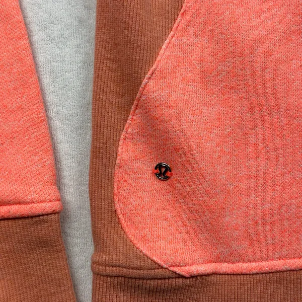 Lululemon Women’s Full Zip Hoodie Size 8 Coral Athletic Jacket Hooded - Image 5