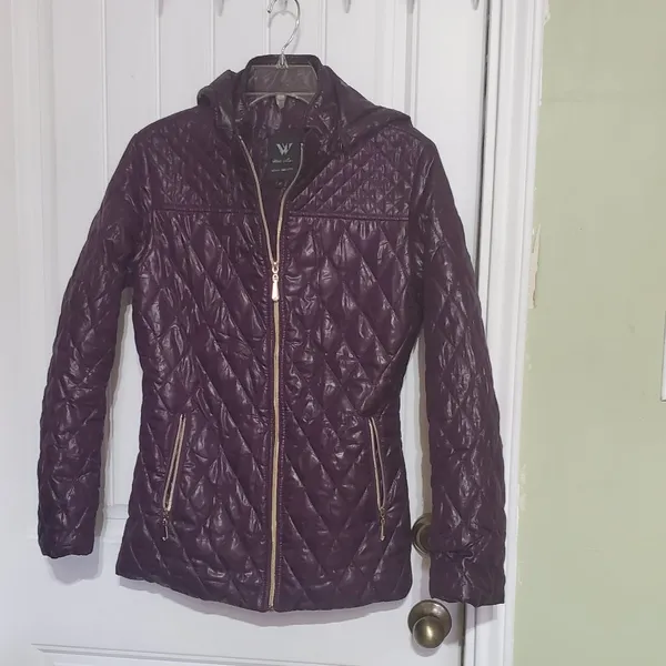 White Mark Winter Women’s Purple Puffer Coat Size M - Image 4