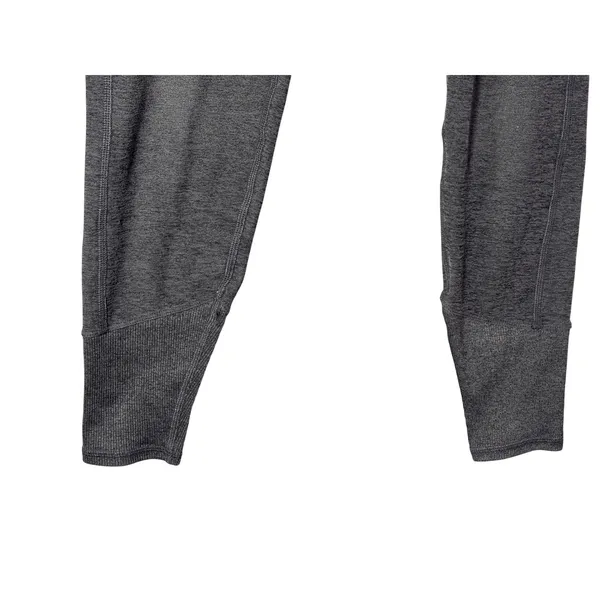 Alo Yoga Athletic Leggings XS Gray High Waist Ribbed Cuff Athleisure Casual Cozy - Image 4