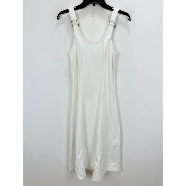 Madewell Denim Scoopneck Midi Dress Pure White Wash A Line Minimalist XXS NWT - Image 7