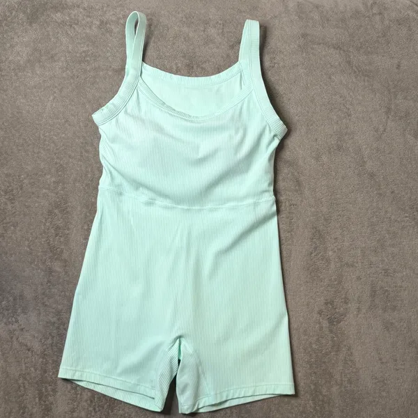 Paragon Fitwear Ribbed Shortsuit Activewear Pastel Green Size L Athletic‎ Padded - Image 3
