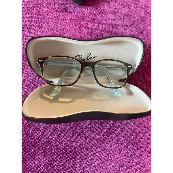 RAY BAN Women's Tortoise Glasses Frames w Light Blue Eyeglasses RB5375 - Image 3