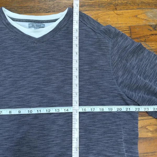 Vintage v neck sweater Blue Size L - Image 3