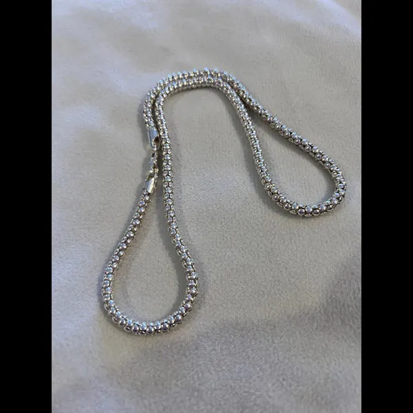 Necklace 12.56g lot d6 925 sterling silver chain - Image 3