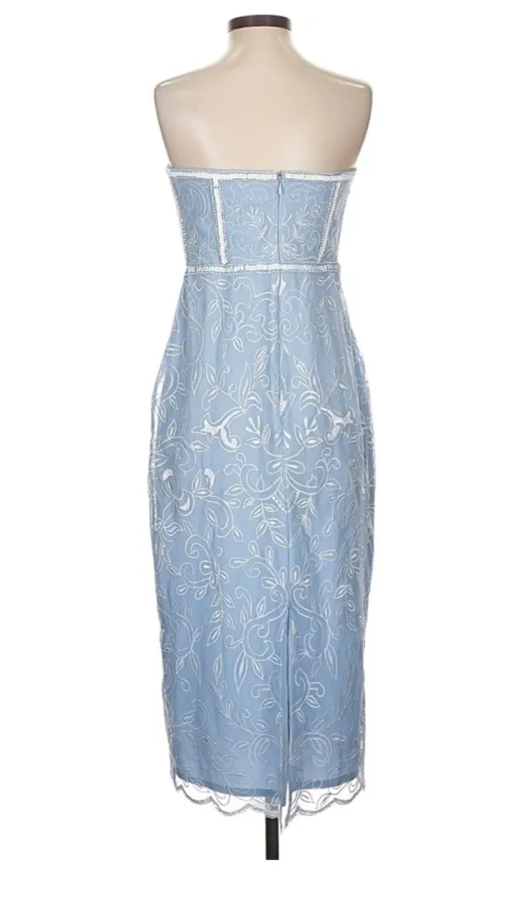 Coast Blue Sequin Embellished Corset Midi Dress Size 6 - Image 3