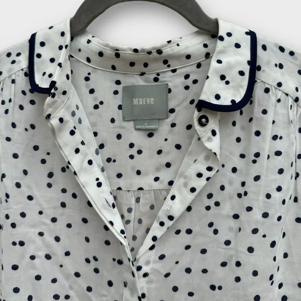 Maeve Anthropologie Polka Dot Blouse - Image 5