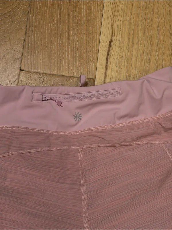 Athleta‎ run with it textured 3.5” Dusty Pink Two-Tone Athletic Shorts XS - Image 3