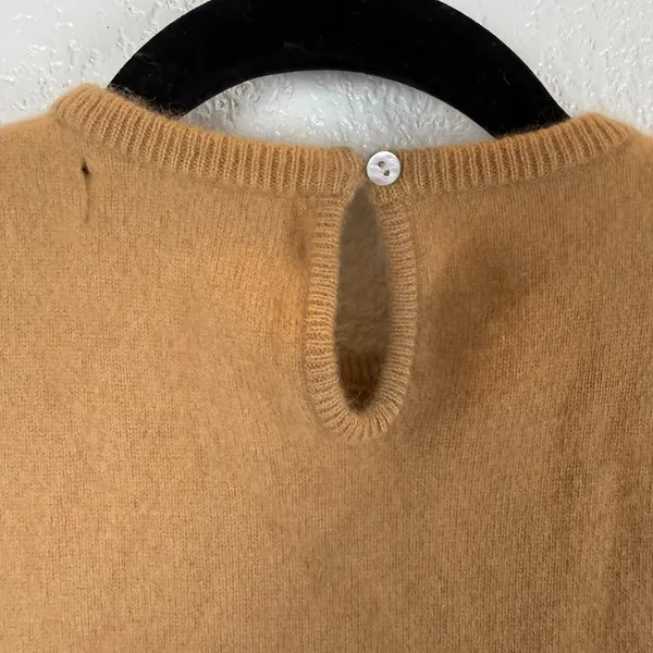 Vintage Cashmere Academia Eclectic Grandma Austin Reed Petite Camel Sweater‎ VTG - Image 5