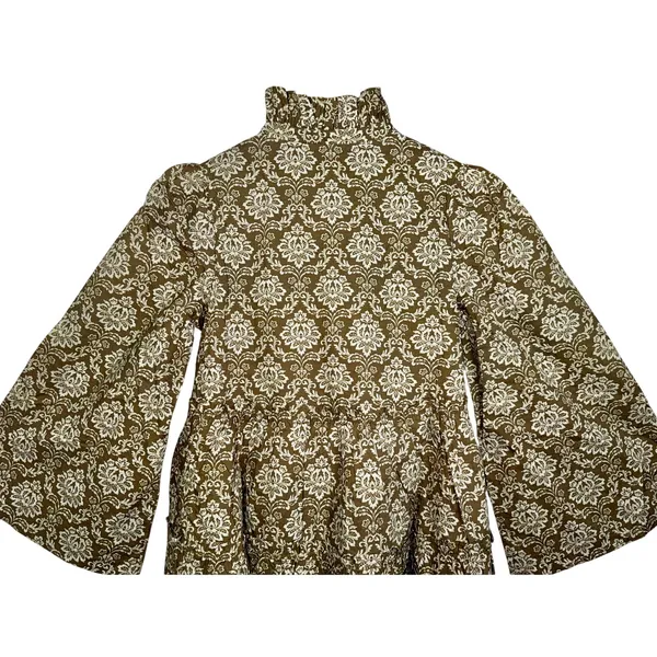 NWT Tuckernuck Hyacinth House Russell Moss Printed Olive Green Mini Dress Size S - Image 7