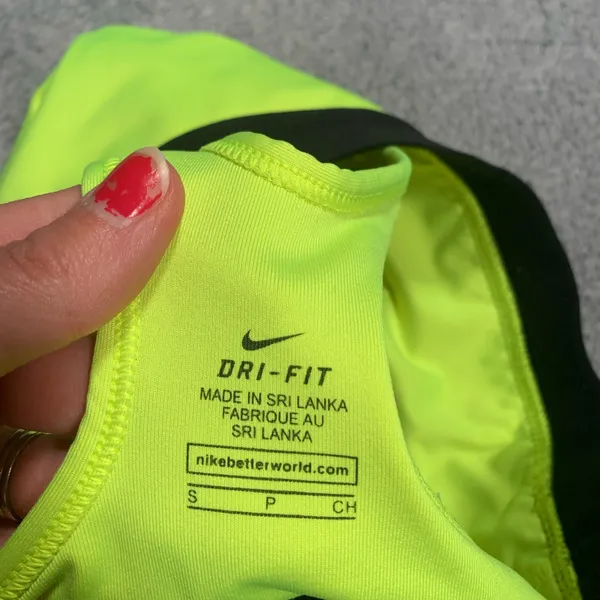 Nike Pro Women's Bright Yellow Sports Bra - Image 8
