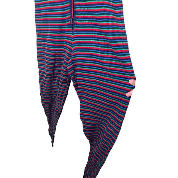 Victorias Secret Womens Striped Pajamas One piece Sleepwear‎ M Cotton - Image 3