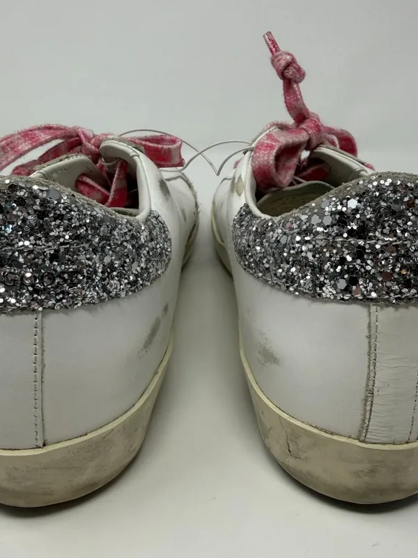 Golden Goose Super-Star Low Top Sneakers Women's IT 40 US 10 White Leopard NWOB - Image 9