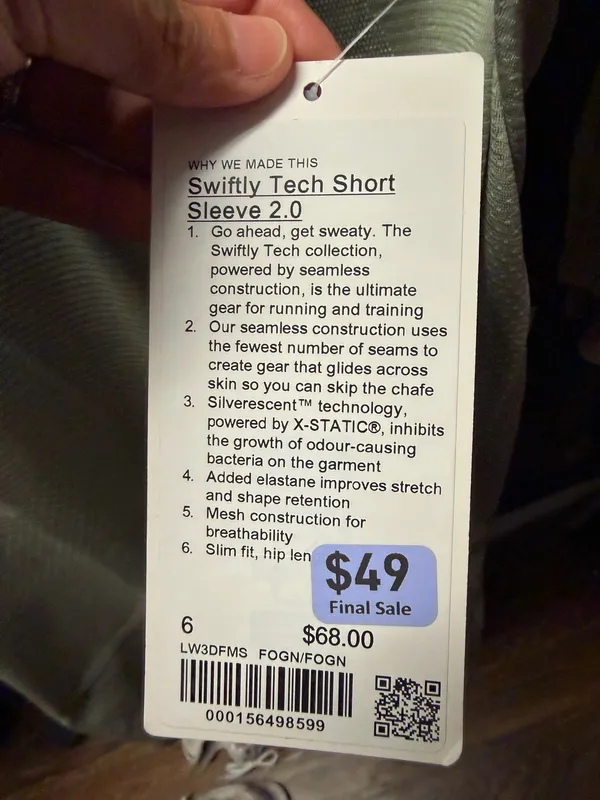 Lululemon Swiftly Short Sleeve Shirt Tech 2.0 - Image 3