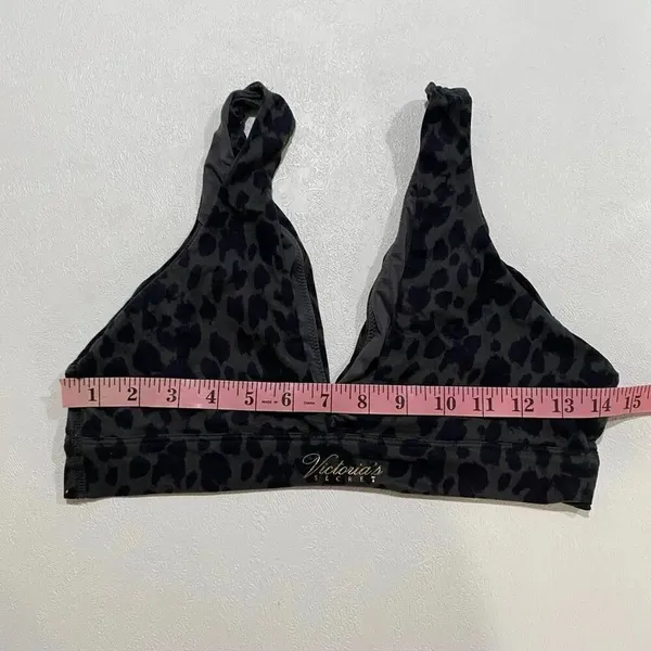 Victoria’s Secret Leopard Print Bralette Bra XL Black Sheer Lounge - Image 5