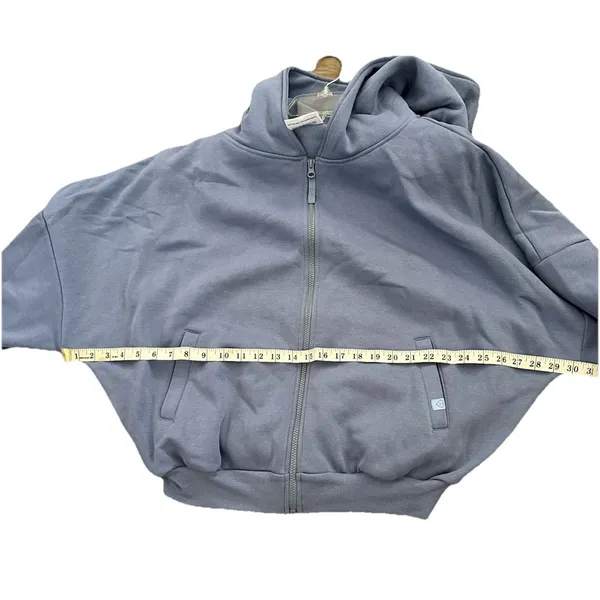 Blogilates Marshmallow Hoodie Steel Blue Size Large - Image 5