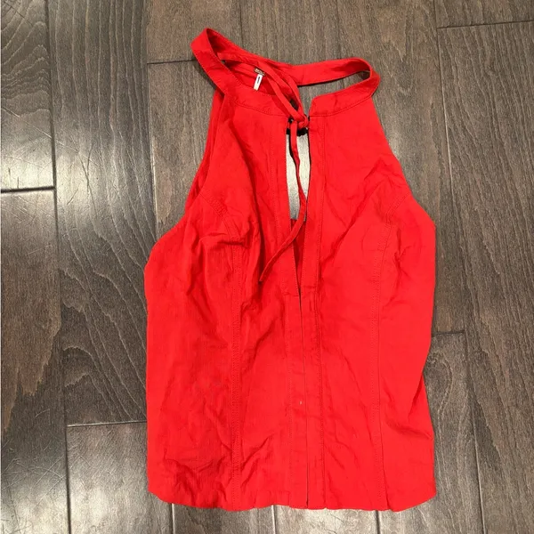 Free People Vibrant Red Crop Top - Image 2