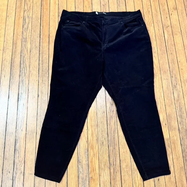 KUT From the Kloth Diana Skinny Corduroy Pants Stretch Black Plus Size 22W‎ - Image 7