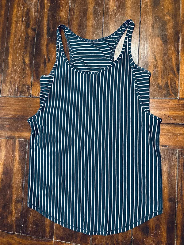 Lululemon Vita Racer Tank - West2east Stripe Inkwell Heathered Medium Grey - 4 - Image 12