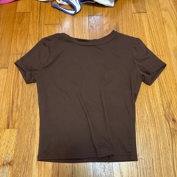 Brown Fitted Top Shein - Image 2