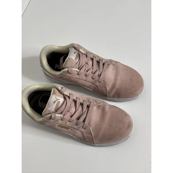 Puma Safety Toe Iconic Suede Low Top Pink Work Shoes Size 7.5 - Image 4