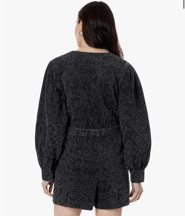 En Saison Anthropologie Leopard Denim Romper - Image 2