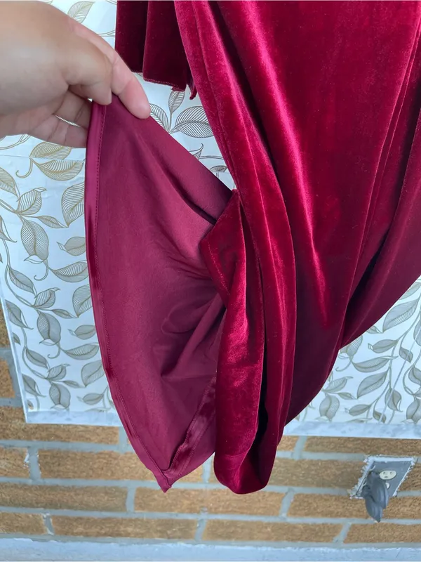 House of CB Solaine Velvet Corset Gown S Burgundy Gothic Vampire - Image 15