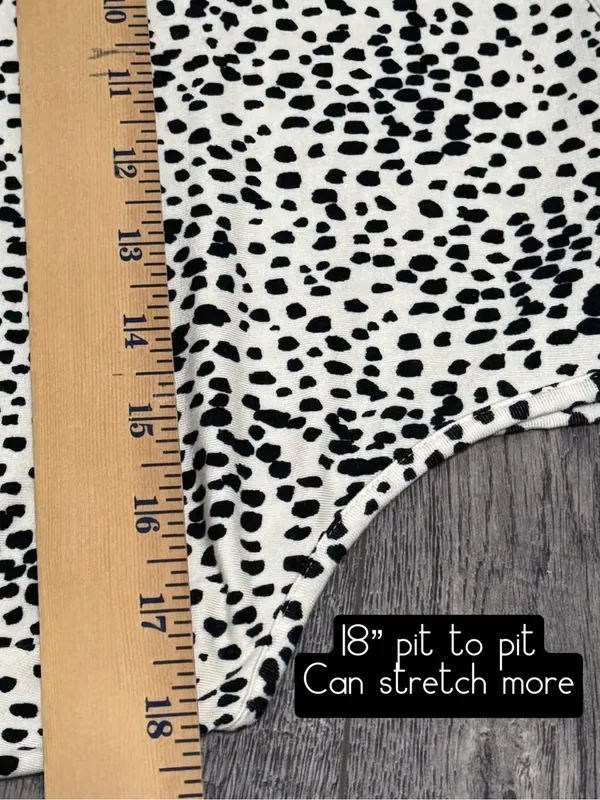 EXPRESS Black & Cream Animal Print Tank Mini Dress Size Large Soft Swingy Summer - Image 8