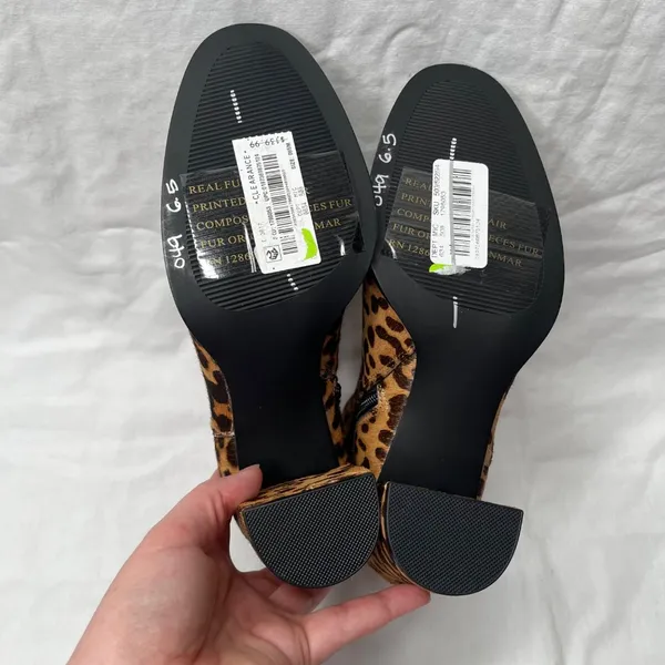 Steve Madden Womens Jozie Leopard Print Calf Hair Ankle Booties Size 6.5 M - Image 9