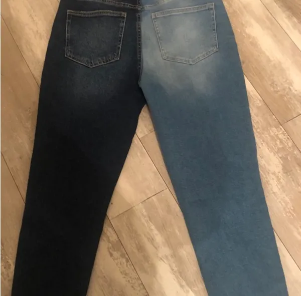 Adorable 2 Toned Jeans Blue - Image 2