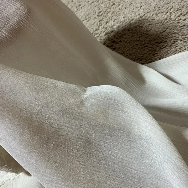 Jezebel Ivory Chiffon Lace Trim Robe Kimono‎ Sheer Bridal Loungewear OV-1601 S/M - Image 6
