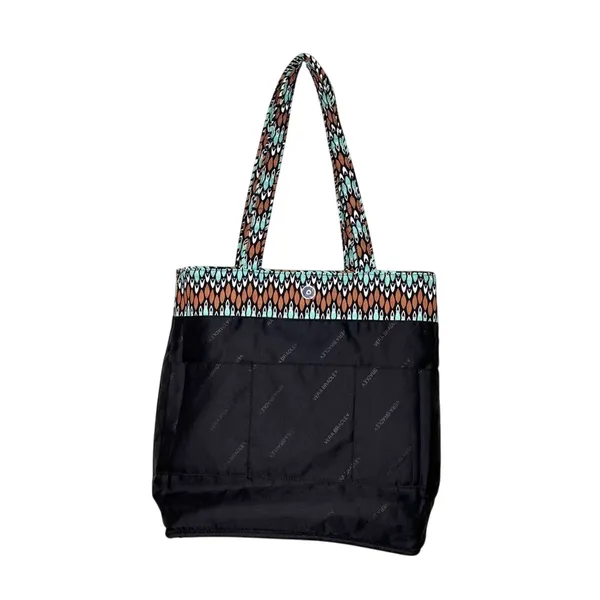 Vera Bradley Quilted "Sierra Stream" Medium Vera Tote Shoulder Handbag Blue‎ - Image 3