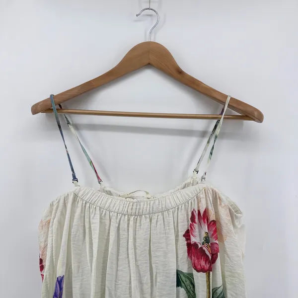 NWT Anthropologie Ruffle Cascade High-Low Dress XL Floral Botanical OB1465466‎ - Image 9